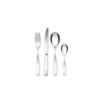 Alessi MZ01S24M - Servizio di Posate da Tavola, Composto da Sei Cucchiai, Sei Forchette, Sei Coltelli, Sei Cucchiaini, in Acciaio Inossidabile 18/10, 24 Pezzi
