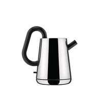 Alessi NE01/80 B - Bollitore Elettrico di Design, in Acciaio Inossidabile 18/10, Manico, Coperchio e Becco in Resina Termoplastica, Spina Europea, 2000-2400W, 0,80 Litri, Nero