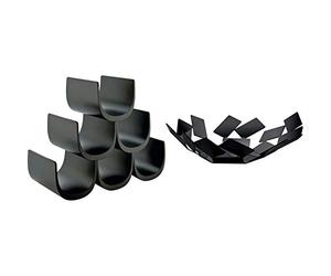Alessi Noè GIA13 B Portabottiglie di Design in Resina Termoplastica, Nero & La Stanza dello Scirocco Fruttiera, Acciaio Inossidabile, Nero, 24.5x23.2x6.2 cm