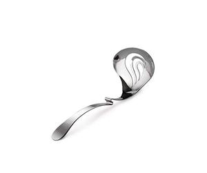 Alessi Nunziatella ESI24, Mestolo Forato di Design per Mozzarella, Acciaio Inossidabile 18/10, Argento