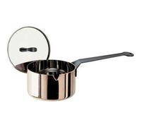 Alessi Officina 90105/10/C La Cintura di Orione Casseruola a Manico Lungo o Russa, Rame/Acciaio Inossidabile 18/10, Argento