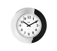 Alessi Orologio da parete "Momento" in acciaio inossidabile, Movimento al quarzo, Argento