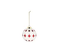 ALESSI Palla di Natale 9cm DELIGHT Bianco/Rosso rosso