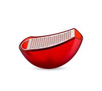 Alessi Parmenide AARU01 R - Grattugia con Raccoglitore di Design, in Resina Termoplastica e Acciaio Lucido, Rosso