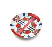 Alessi Piatto per Dolci in Porcellana Decorata, Multicolore, 2.5 cm x 30 cm x 30 cm