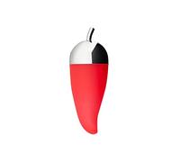 Alessi Piccantino JHT02 - Sminuzza-Peperoncino di Design in Acciaio Inossidabile e Gomma Siliconata, Rosso e Argento