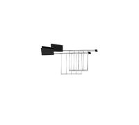 ALESSI Pinza per sandwich Plissé, set da 2, nera MDL08 RACK B nero