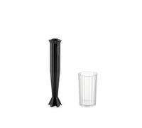 Alessi Plissé MDL10 B - Frullatore a Immersione di Design con Bicchiere Graduato, in Resina Termoplastica, Spina Europea 500W, Nero