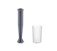 Alessi Plissé MDL10 G - Frullatore a Immersione di Design con Bicchiere Graduato, in Resina Termoplastica, Spina Europea 500W, Grigio
