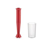 Alessi Plissé MDL10 R - Frullatore a Immersione di Design con Bicchiere Graduato, in Resina Termoplastica, Spina Europea 500W, Rosso