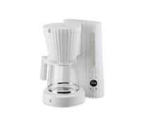 Alessi Plissé MDL14 W - Macchina per Caffè Filtrato di Design, Funzione di Avvio Automatico, in Resina Termoplastica, Spina Europea 1100 W, 150 cl, Bianco