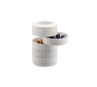 Alessi Plissé MDL19 W - Contenitore Portacapsule Compatibile con Nespresso a 5 Piani Rotanti, in Resina Termoplastica, Bianco