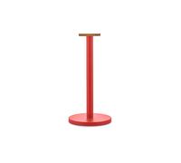 Alessi BG05 R Portarotolo da Cucina di Design, Acciaio colorato con Resina epossidica,Legno di bambù, Rosso