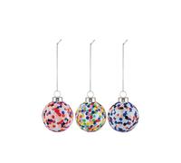 Alessi Proust AM43SET3 - Set di 3 Palle per Albero di Natale di Design, in Vetro Soffiato Decorate a Mano