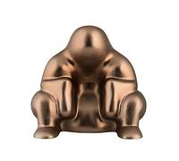 Alessi PS18 BM Fermaporta, PVD Brown Metal, Resina termoplastica, 19.5 x 21 x 21