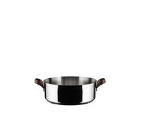 Alessi edo Casseruola Bassa con Due Manici, Inossidabile, Acciaio, Marrone, Ø 24