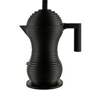Alessi Pulcina MDL02/6 BB Caffettiera Espresso di Design, in Fusione di Alluminio con Manico e Pomolo in PA, 6 Tazze, Nero