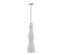 Alessi Pulcina MDL11 W Frullino Montalatte di Design, in Resina Termoplastica, Frusta in Acciaio e Batteria Ricaricabile, Bianco