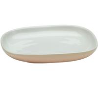 Alessi REB01/77 P Stoneware Set da 4 Sottotazze da caffè Ovale, in Ceramica, Rosa