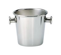 Alessi - 5051 - Secchiello per ghiaccio con manici e griglia in acciaio inossidabile 18/10 esterno lucido, interno satinato.