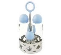 Alessi Servizio olio aceto sale pepe decoro rombi