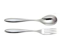 Alessi Set Forchettone + Cucchiaione Mami Da Servizio In Acciaio 18/10 25 cm