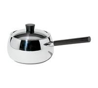 Alessi - SG55/PEN B - Mami Casseruola a manico lungo per bourguignonne in acciaio inossidabile 18/10 con fondo termodiffusore e manico in legno nero.