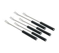 Alessi - SG57 B - Mami Set composto da sei forchette da bourguignonne in acciaio inossidabile e manico in legno.