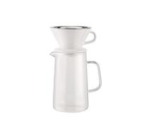 Alessi Slow Coffee KT01S1 - Set per Slow Coffee di Design, Composto da Caraffa, Portafiltro e Filtro in Rete, in Acciaio Inossidabile 18/10