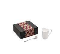 Alessi Tea MMI24CUSET - Set Composto da Mug e Cucchiaino, in Bone China e Acciaio Inossidabile 18/10, Multicolore