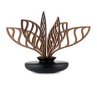 Alessi The Five Season MW64 5S B - Diffusore a Foglie per Ambiente in Porcellana, Foglie in Legno di Mogano, Nero