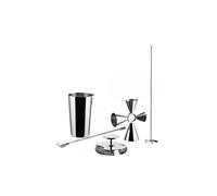Alessi GIA25SET Set Cocktail con Bicchiere Miscelatore, Acciaio Inossidabile 18/10
