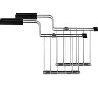 Alessi Toru NE03RA B - Set di Due Pinze per Tostapane, in Acciaio Inossidabile 18/10 e Resina Termoplastica, Nero