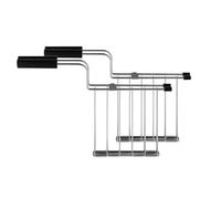Alessi Toru NE03RA B - Set di Due Pinze per Tostapane, in Acciaio Inossidabile 18/10 e Resina Termoplastica, Nero