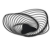 Alessi Trinity ACO01 B, Fruttiera di Design, in Acciaio Colorato con Resina Epossidica, Piccolo, Nero