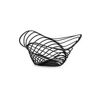 Alessi Trinity ACO04/12 B, Portaagrumi di Design, Acciaio Colorato con Resina Epossidica, Nero