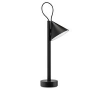 Alessi Tsumiki ME01 B - Lampada Portatile Magnetica, Batteria Ricaricabile con cavo USB-C, in Metallo e Resina Termoplastica, Luce a LED 3.5W 5V, Nero