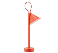 Alessi Tsumiki ME01 RO - Lampada Portatile Magnetica, Batteria Ricaricabile con cavo USB-C, in Metallo e Resina Termoplastica, Luce a LED 3.5W 5V, Red Orange