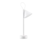 Alessi Tsumiki ME01 W - Lampada Portatile Magnetica, Batteria Ricaricabile con cavo USB-C, in Metallo e Resina Termoplastica, Luce a LED 3.5W 5V, Bianco