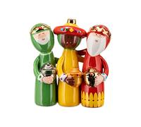 Alessi Uno, Due, Tre Re Magi Statuina, Porcellana, Decorata a Mano, Multicolore, 6.5 x 14.5 x 14.5