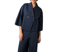 Alessia Santi, ,Jackets ,Donna ,Blu ,XS Blazer Corto a Quadri in Cotone
