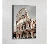 Alessio Cacciatore Quadro Colisee - Decorazione da parete Italia - Decorazione per la casa moderna - Arte da parete astratta in tela Roma - Stampa su tela grande formato - Idea regalo per la casa (80