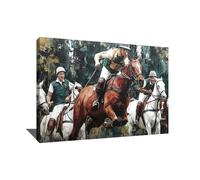 Alessio Cacciatore Quadro con cornice - Decorazione da parete sportiva - Stampa su tela con cornice animali - Decorazione da parete salotto moderno - Quadro di lusso - Regalo per fan di cavalli (40 x