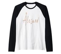 Ålesund Norvegia Design Elegante Vintage Maglia con Maniche Raglan