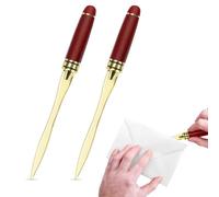 Alethron Tagliacarte in acciaio inox, 2 tagliacarte da 16 cm, con impugnatura in legno, con spada, tagliacarte personalizzato, tagliacarte e tagliacarte