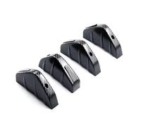 Aletta Laterale 4 Pezzi Universale In Fibra Carbonio Auto Modificato Paraurti Posteriore Diffusore Spoiler Nero Rosso ABS Labbro Diffusore Anticollisione(Carbon Fiber Pattern)