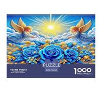Alette d'Angelo Puzzle 1000 Pezzi Adatto Per Adulti Un Enigma Impossibile Alette d'Angelo Decorazione Della Casa Sfide EduGattoive Di Legno Regalo Per Adolescenti 70x50cm/1000pcs