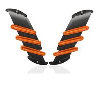 Alette della carenatura Per Honda Per Interceptor VFR800F VFR800FD VFR800FI ABS VFR800A VFR1200F VFR1200FA Moto Winglet Aerodinamico Ala Kit Spoiler(Orange)