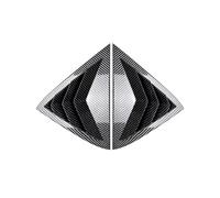 Alette Spoiler auto Kit Copertura Tendina Parasole Lunotto Posteriore Auto Compatibile Con Ford Per Fiesta Per MK7 7.5 2008 2009 2010 2011-2017(Carbon Fiber Look)