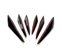 Alette Spoiler, Minigonne, Spoiler Anteriore, Decorazioni Per Paraurti, Diffusori, Splitter, Alette Universali Per Carrozzeria, 4/6 Pezzi(6PCS Black)